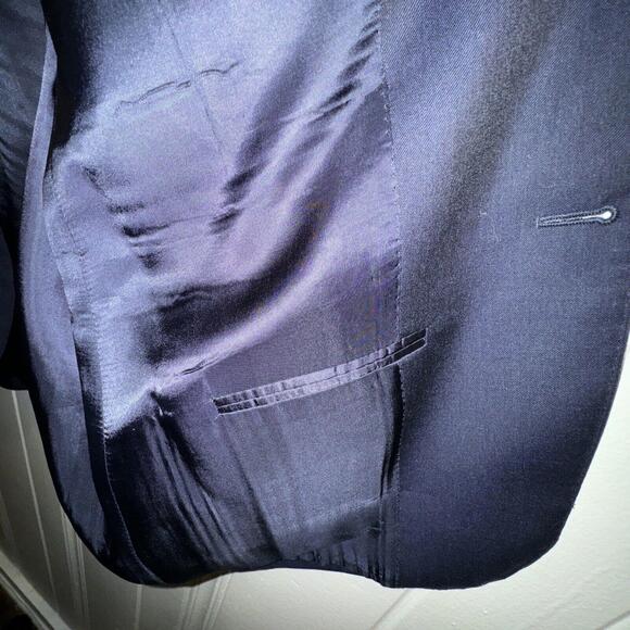 Canali Blazer Jacket Mens 50 it 40 us Black Casual Wool - Picture 8 of 8